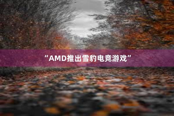 “AMD推出雪豹电竞游戏”