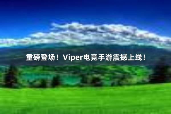 重磅登场！Viper电竞手游震撼上线！