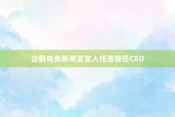 企鹅电竞新闻发言人任浩接任CEO