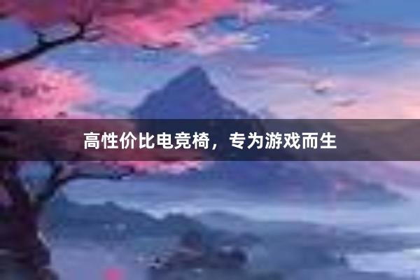 高性价比电竞椅，专为游戏而生