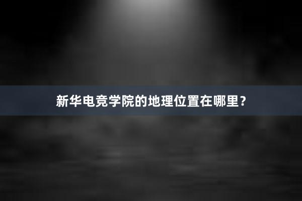 新华电竞学院的地理位置在哪里？