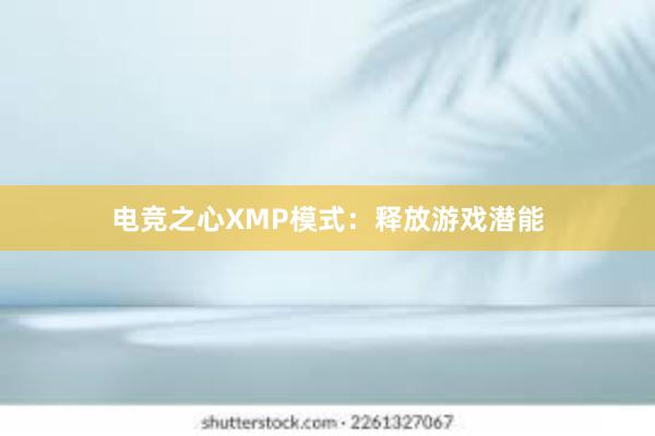 电竞之心XMP模式：释放游戏潜能